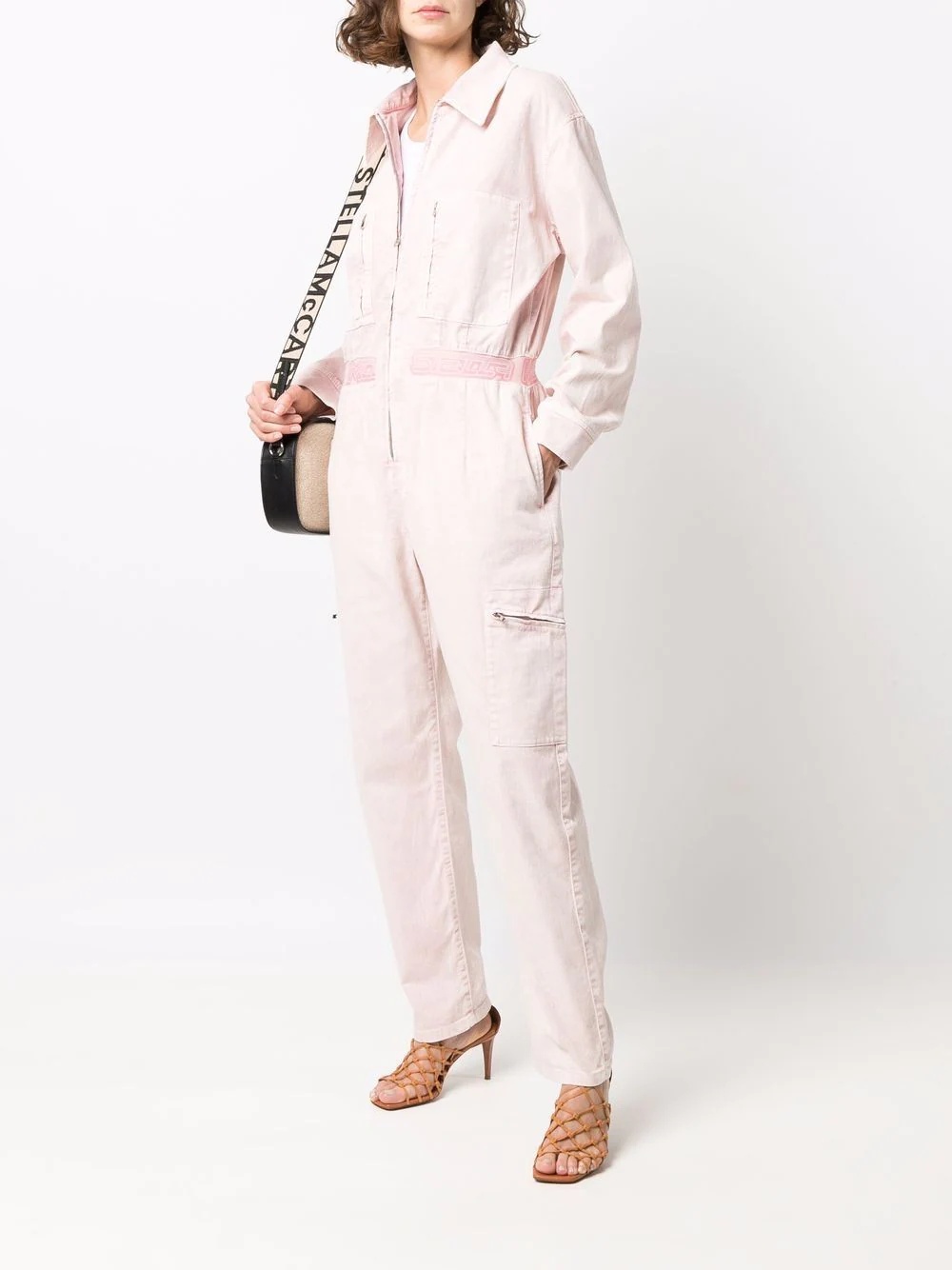 long-sleeved zip-up boilersuit - 2