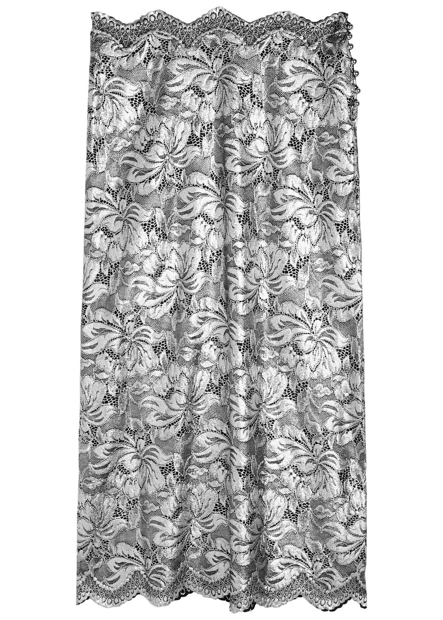 Rabanne Metallic Stretch-guipure Lace Midi Skirt - 1