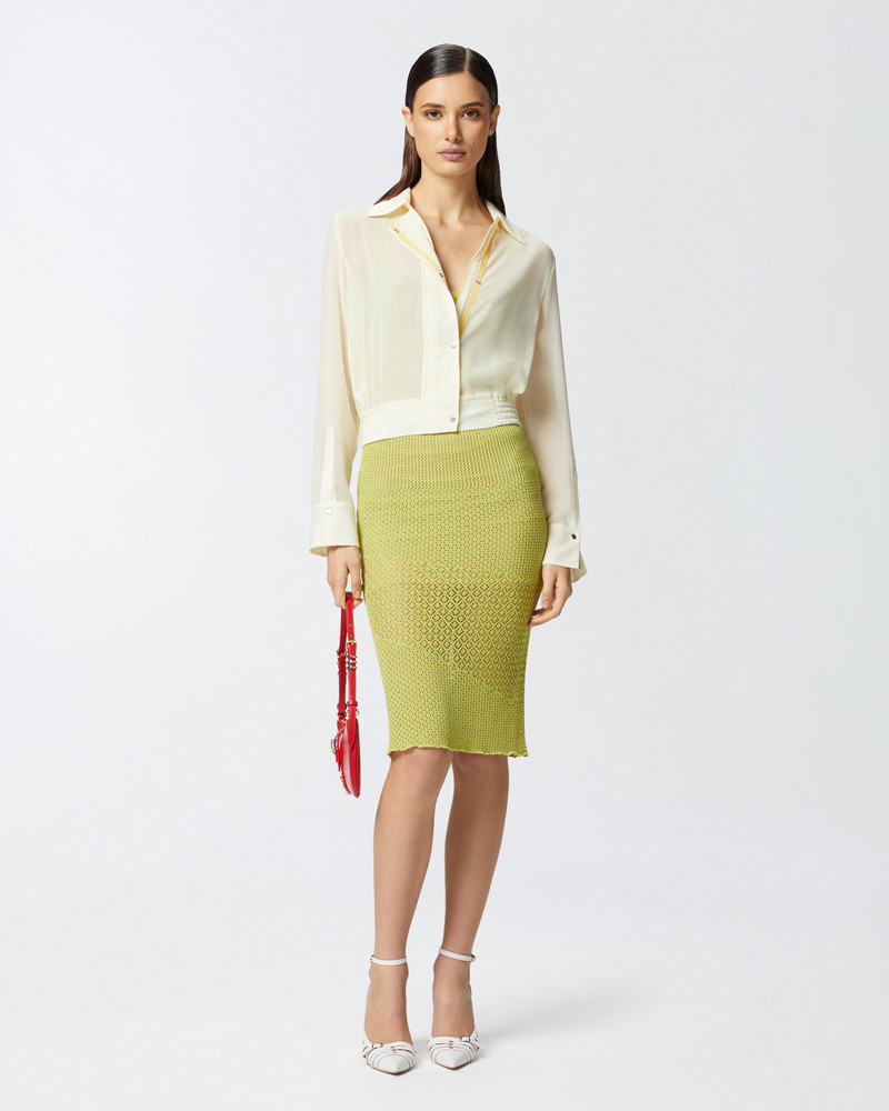 PENCIL SKIRT WITH OPENWORK KNIT 2