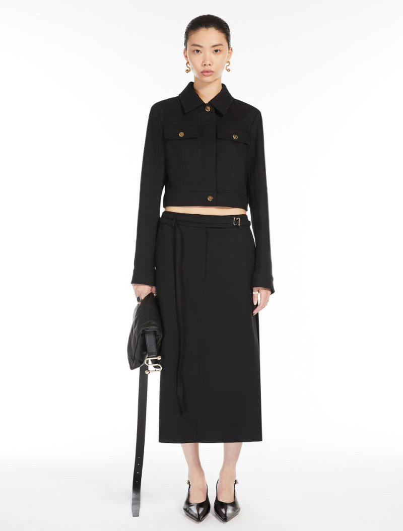 Sportmax Cotton cady cropped jacket outlook