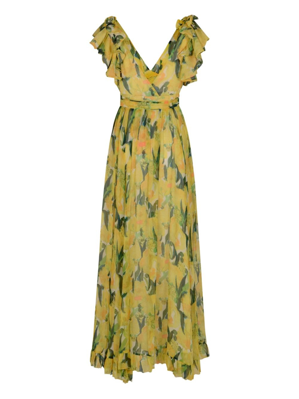 ruffled floral-print dress - 2