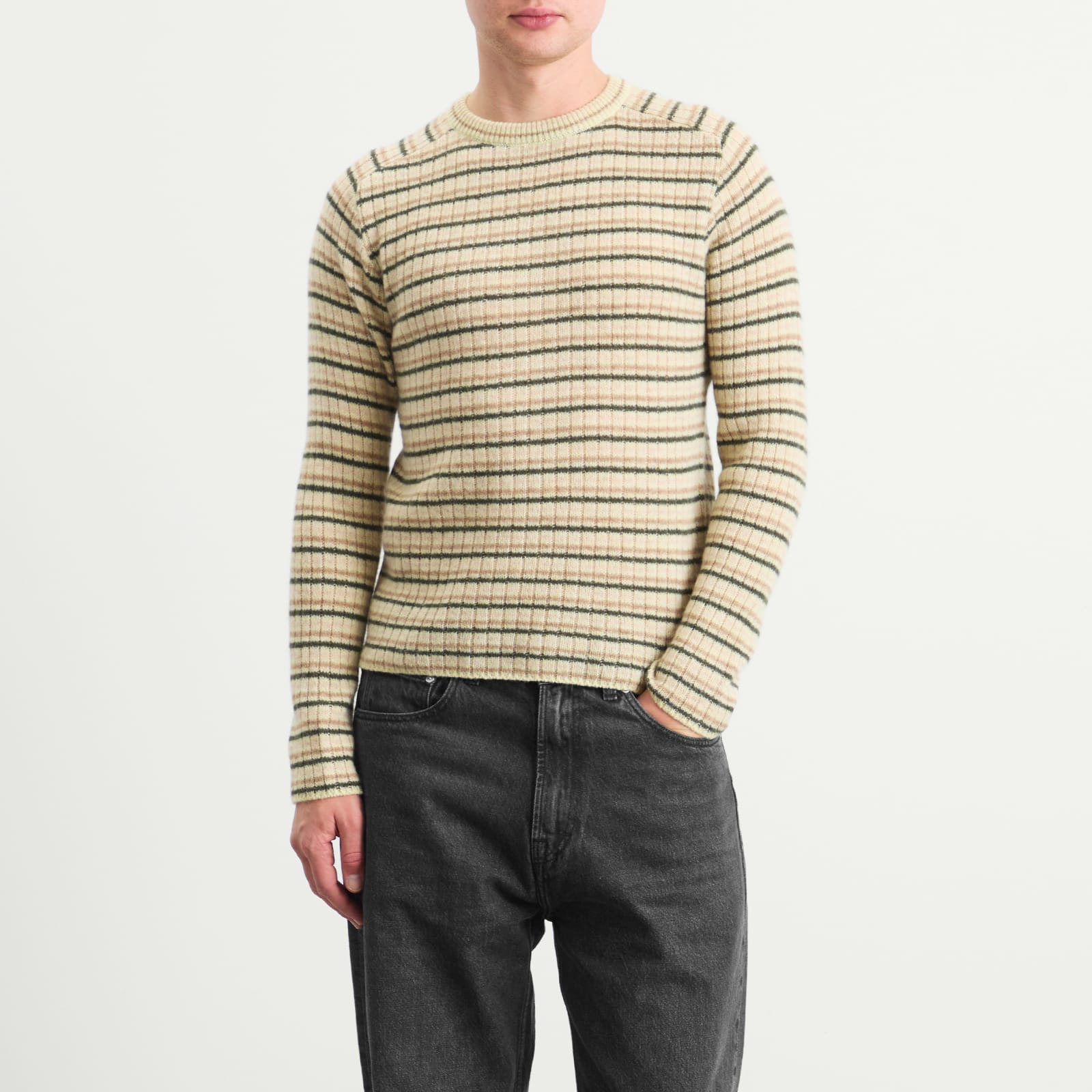 Auralee Shetland Wool Cashmere Rib Knit P/O - 2