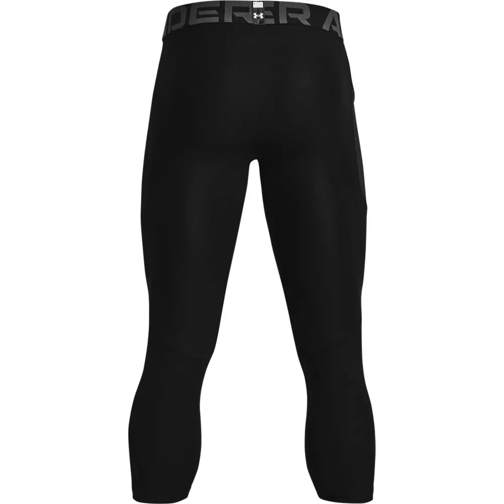 Men's Black HeatGearÂ® Armour Â¾ Leggings - 4
