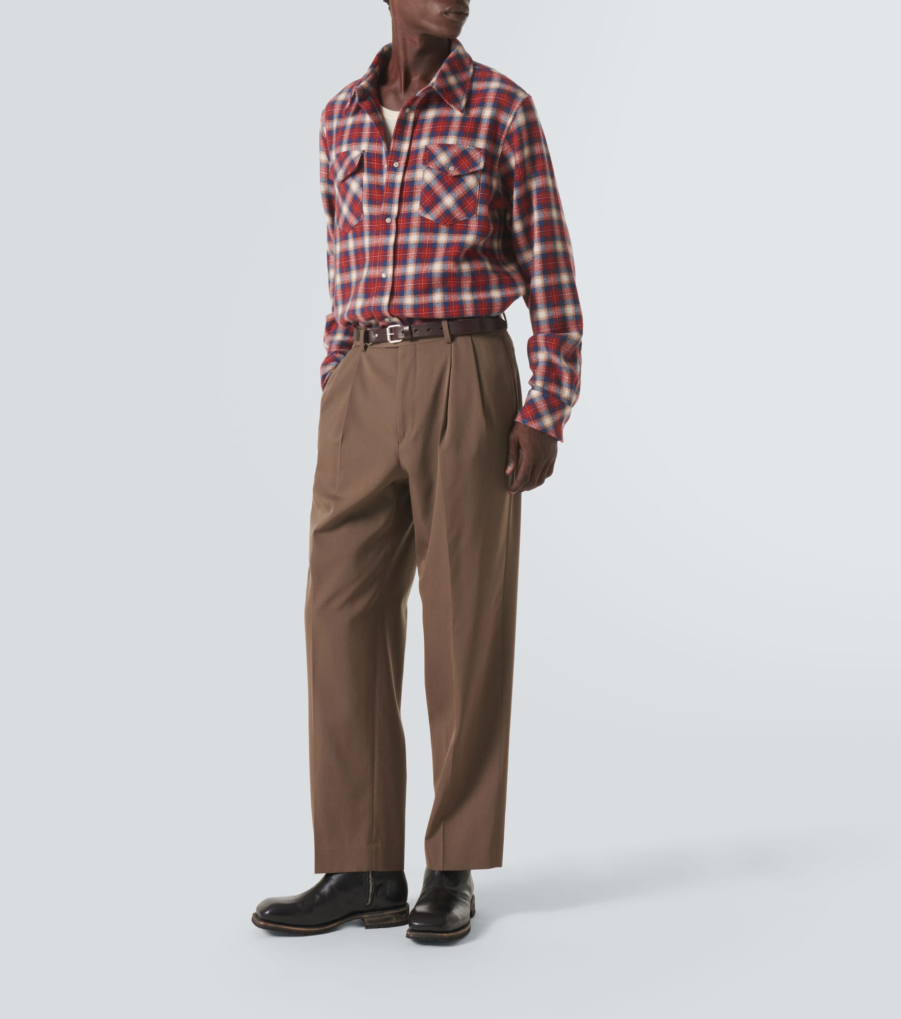 Cashmere tartan shirt - 2