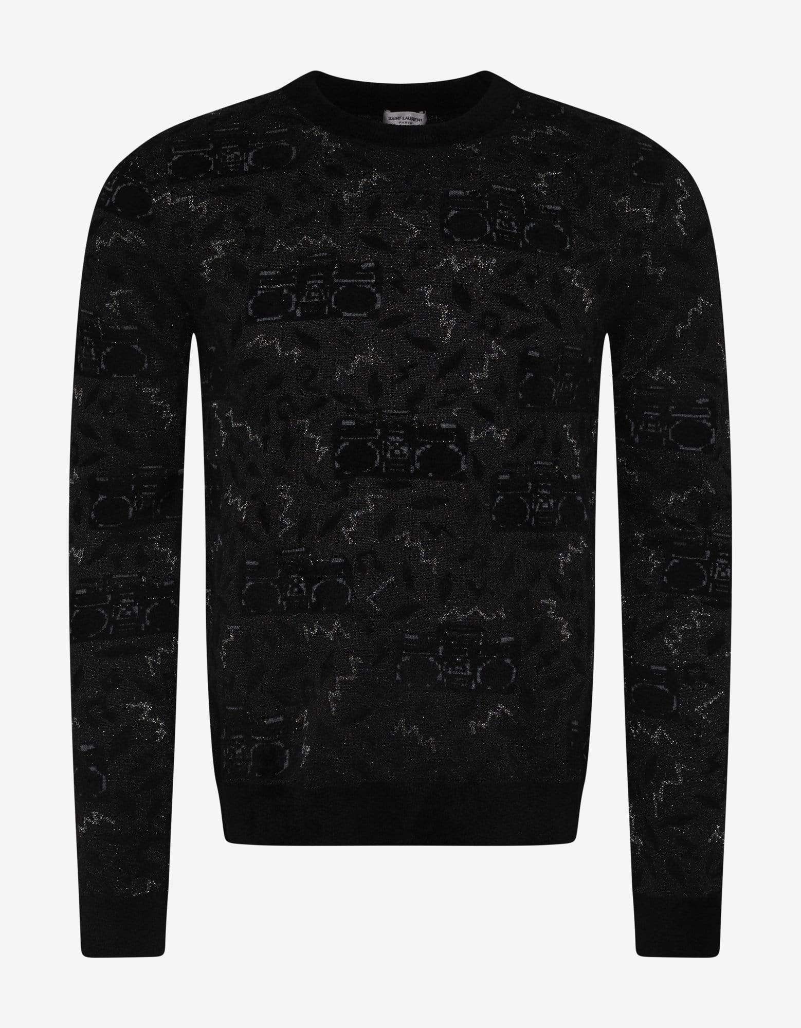 Saint Laurent Radio Jacquard Oversized Sweater - 1