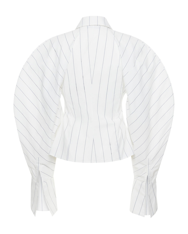 PUFF SLEEVE SHIRT WHITE STRIPE 5