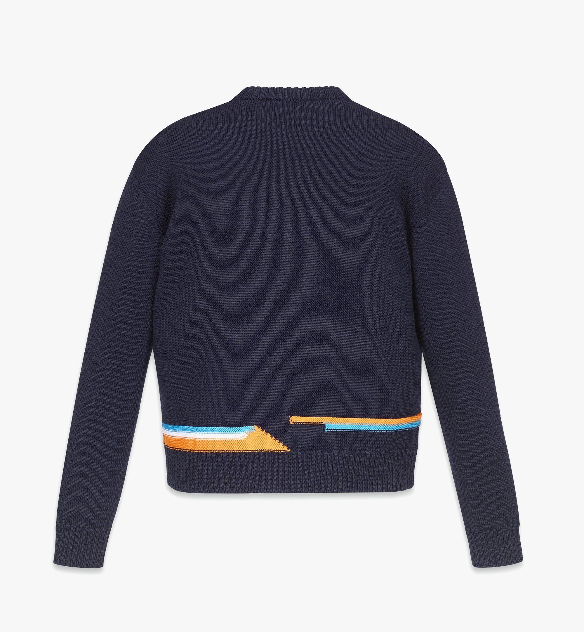 Men’s Intarsia M Pup Sweater in Wool - 3