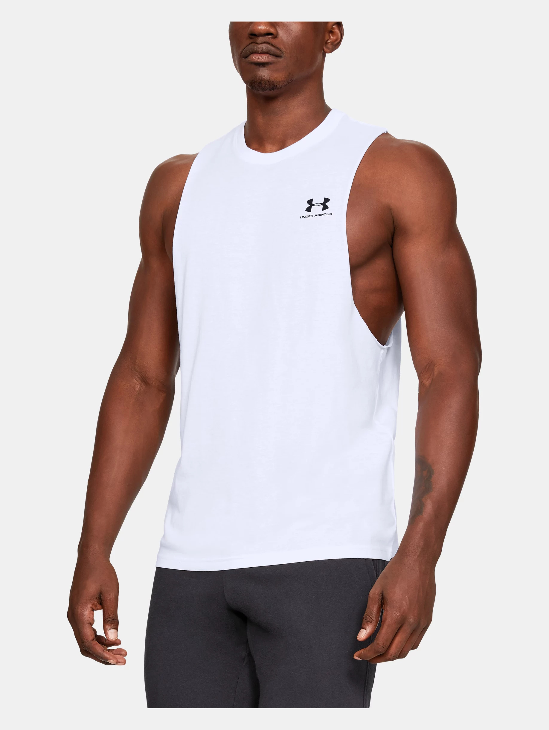 Men's UA Left Chest Cut-Off Tank - 4