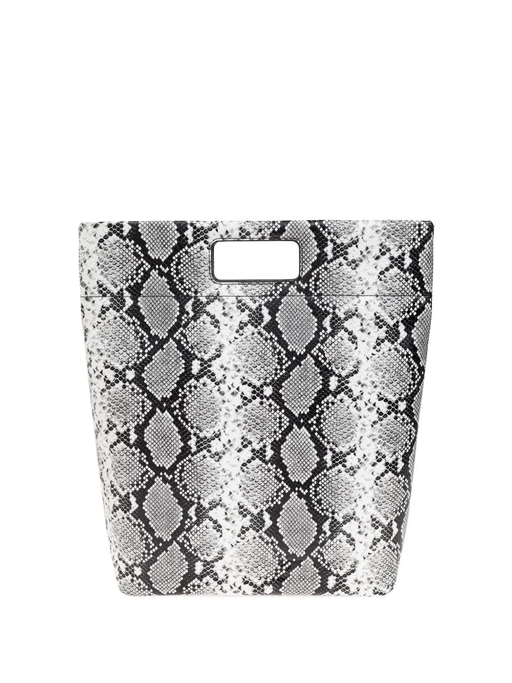 snakeskin cut-out tote bag - 1