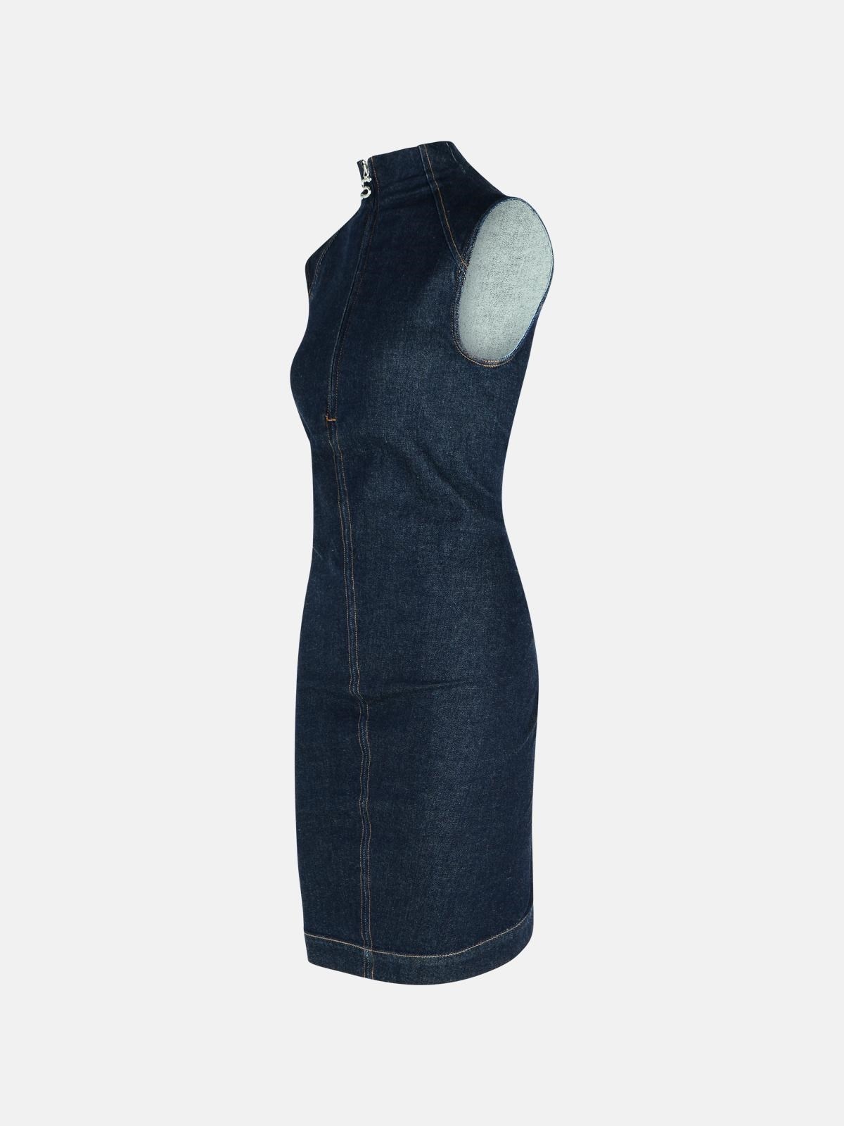 'CEREA' DARK BLUE COTTON DRESS - 2