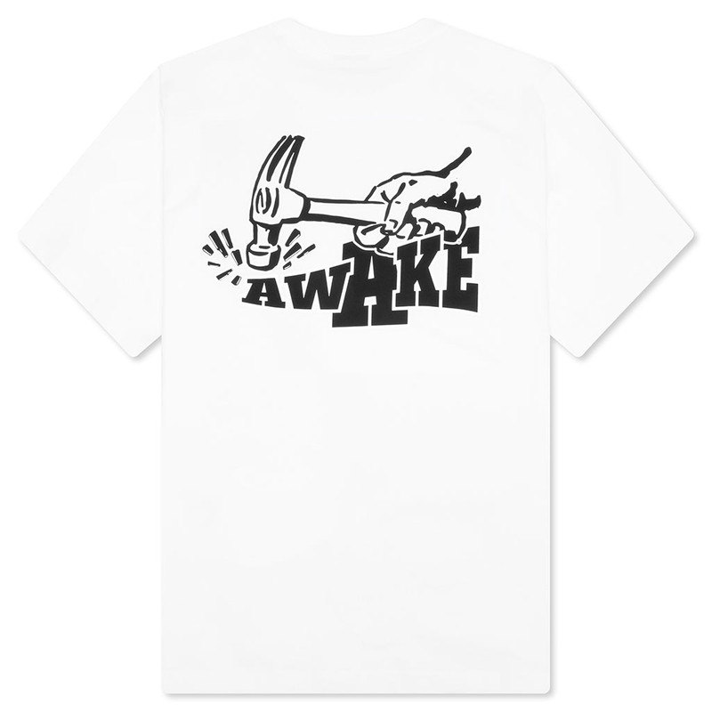 AWAKE NY HAMMER S/S TEE - WHITE outlook