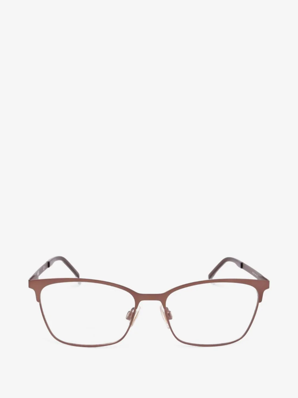 logo-engraved geometric-frame glasses - 1