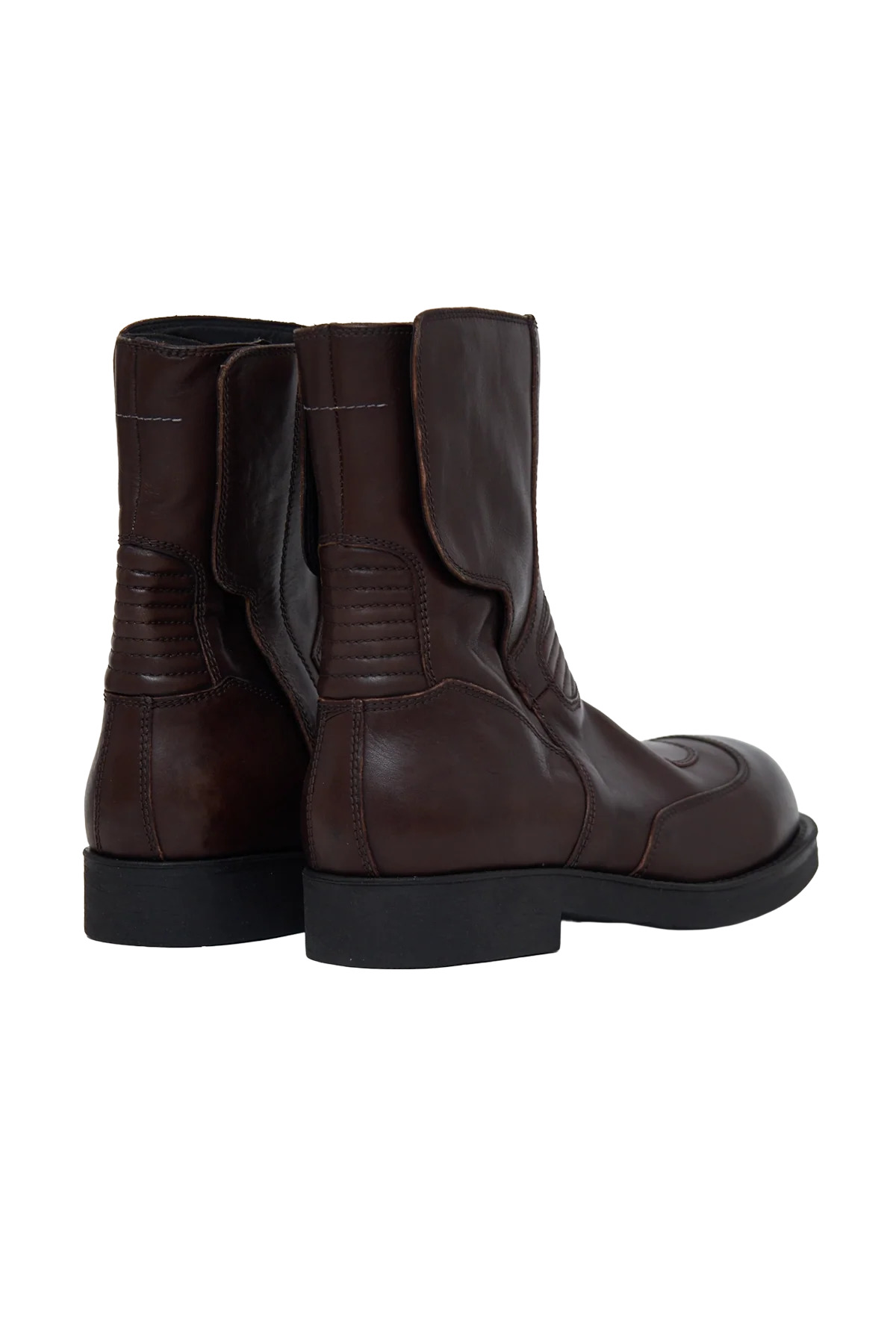 MM6 Maison Margiela Low Leather Boot Brown - 3