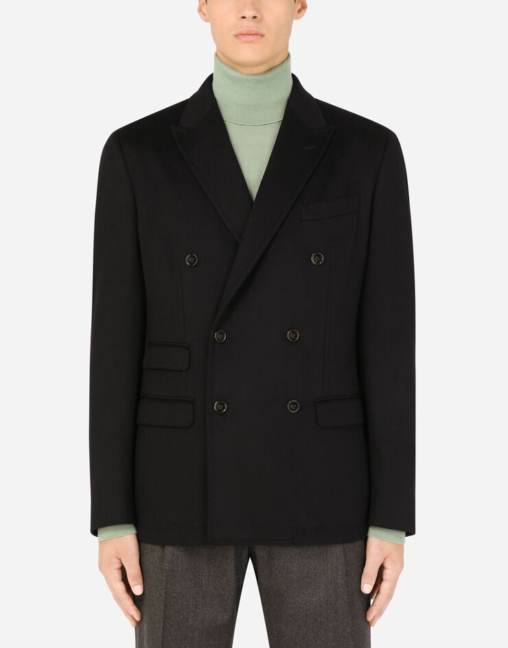 Deconstructed double-breasted cashmere jacket - 1