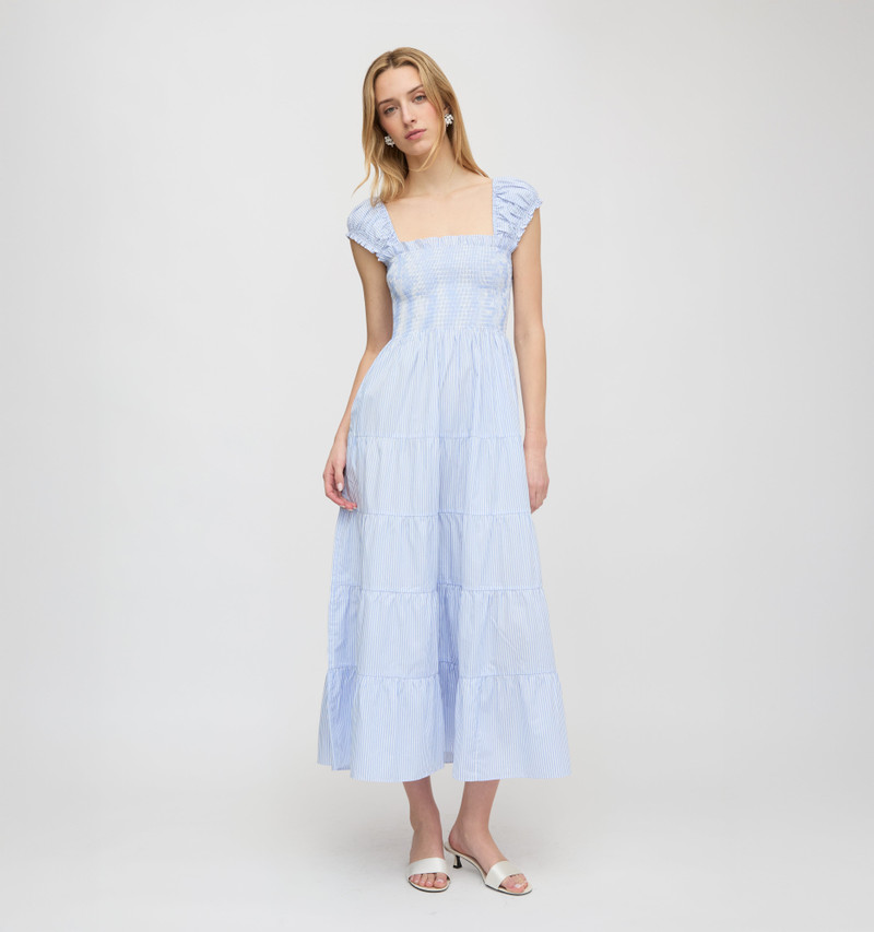 The Stella Nap Dress - Blue/White Stripe - 1