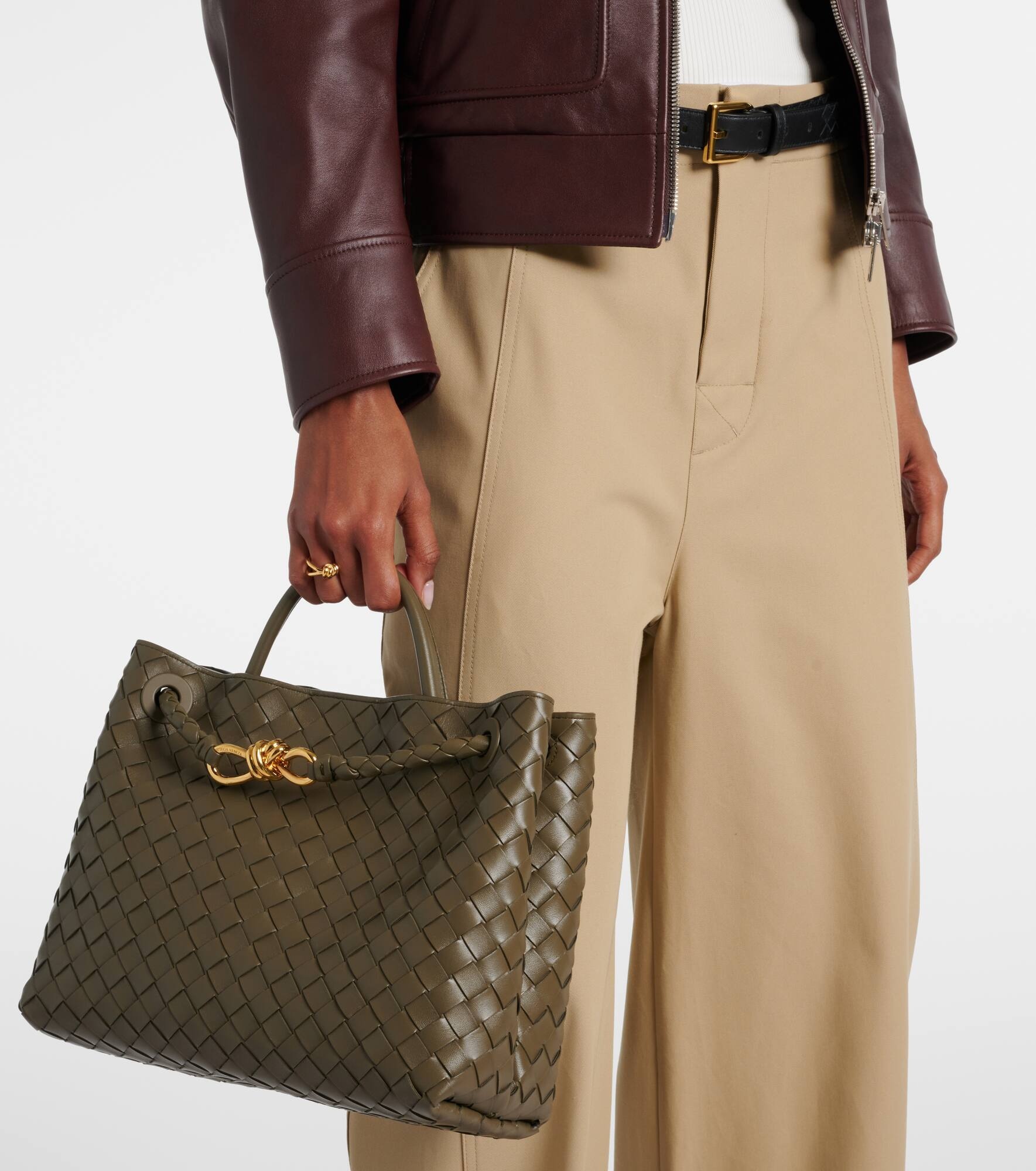 Andiamo Intrecciato Medium leather tote bag - 2