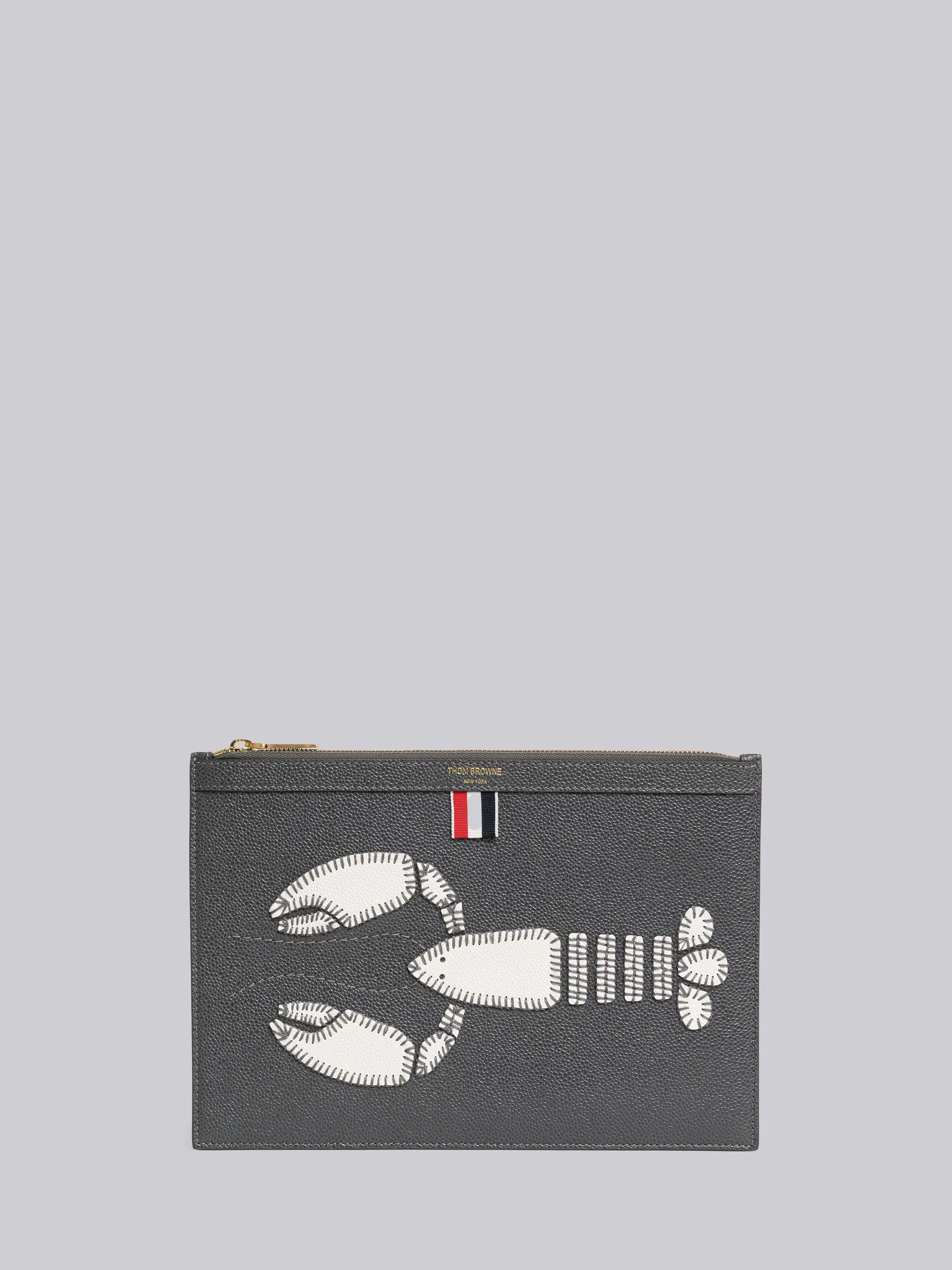 Pebble Grain Leather Lobster Small Document Holder - 1