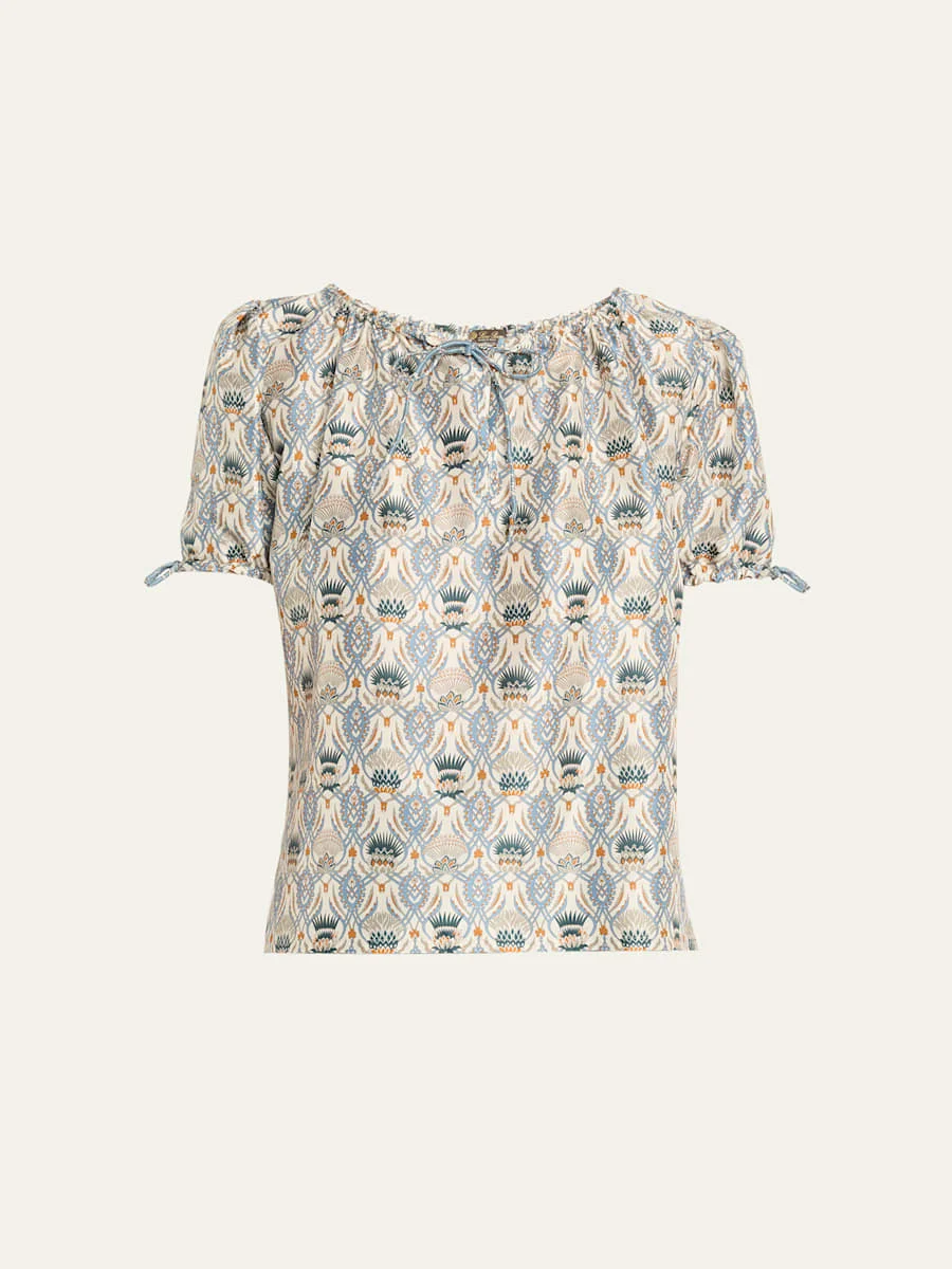 Rose Cardo Veneziano Printed Silk Shirt - 1