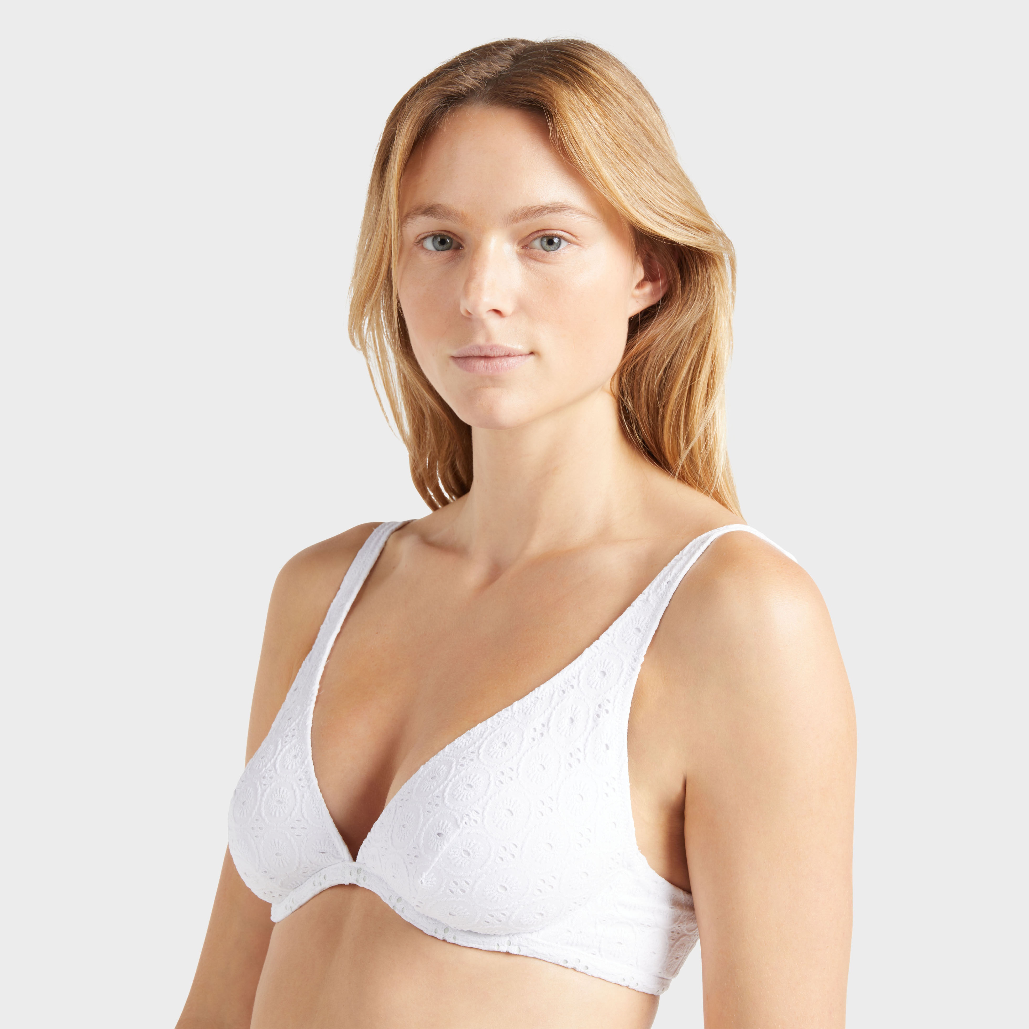 Women Underwire Bikini Top Broderie Anglaise - 5