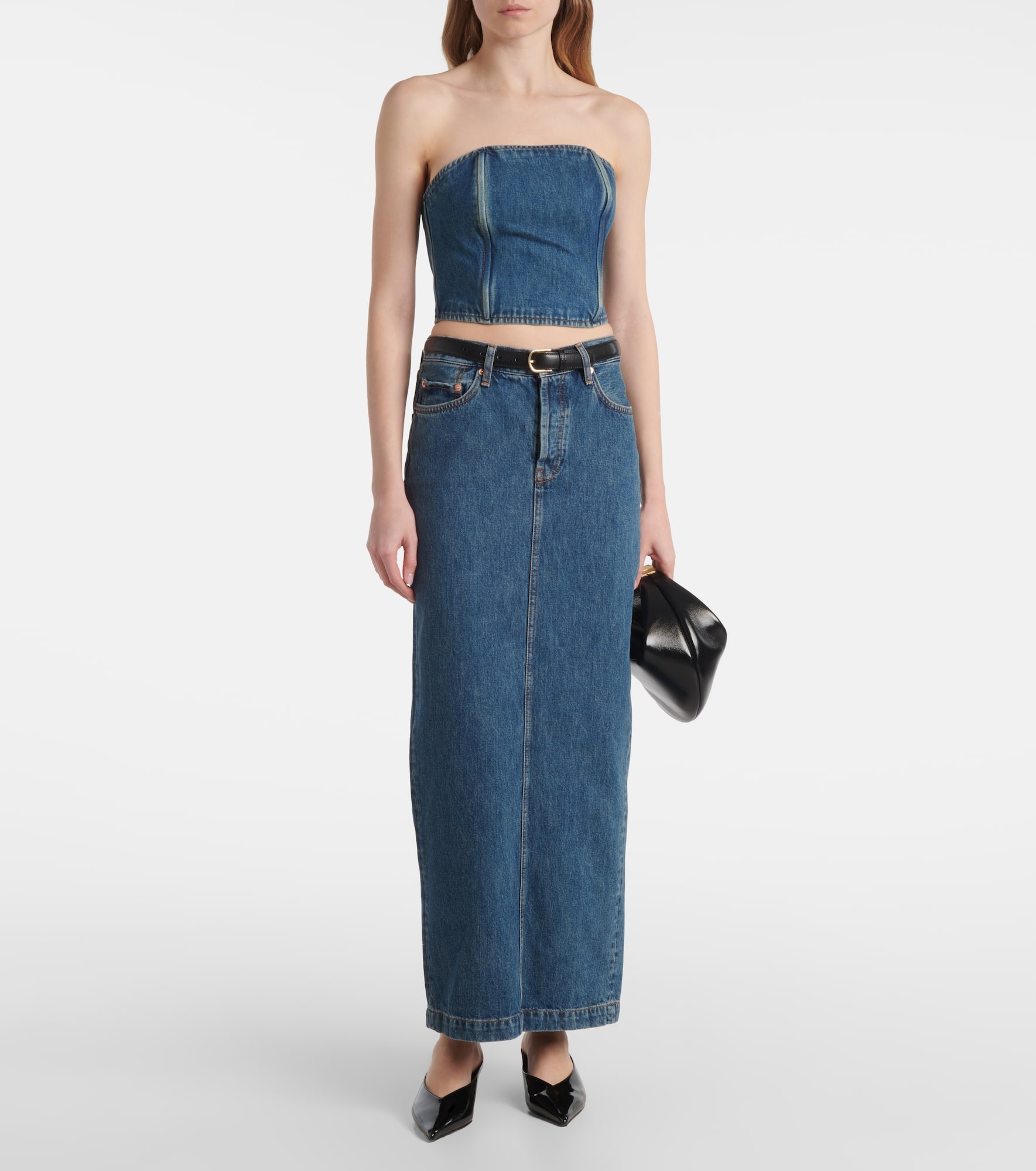 Denim maxi skirt - 2