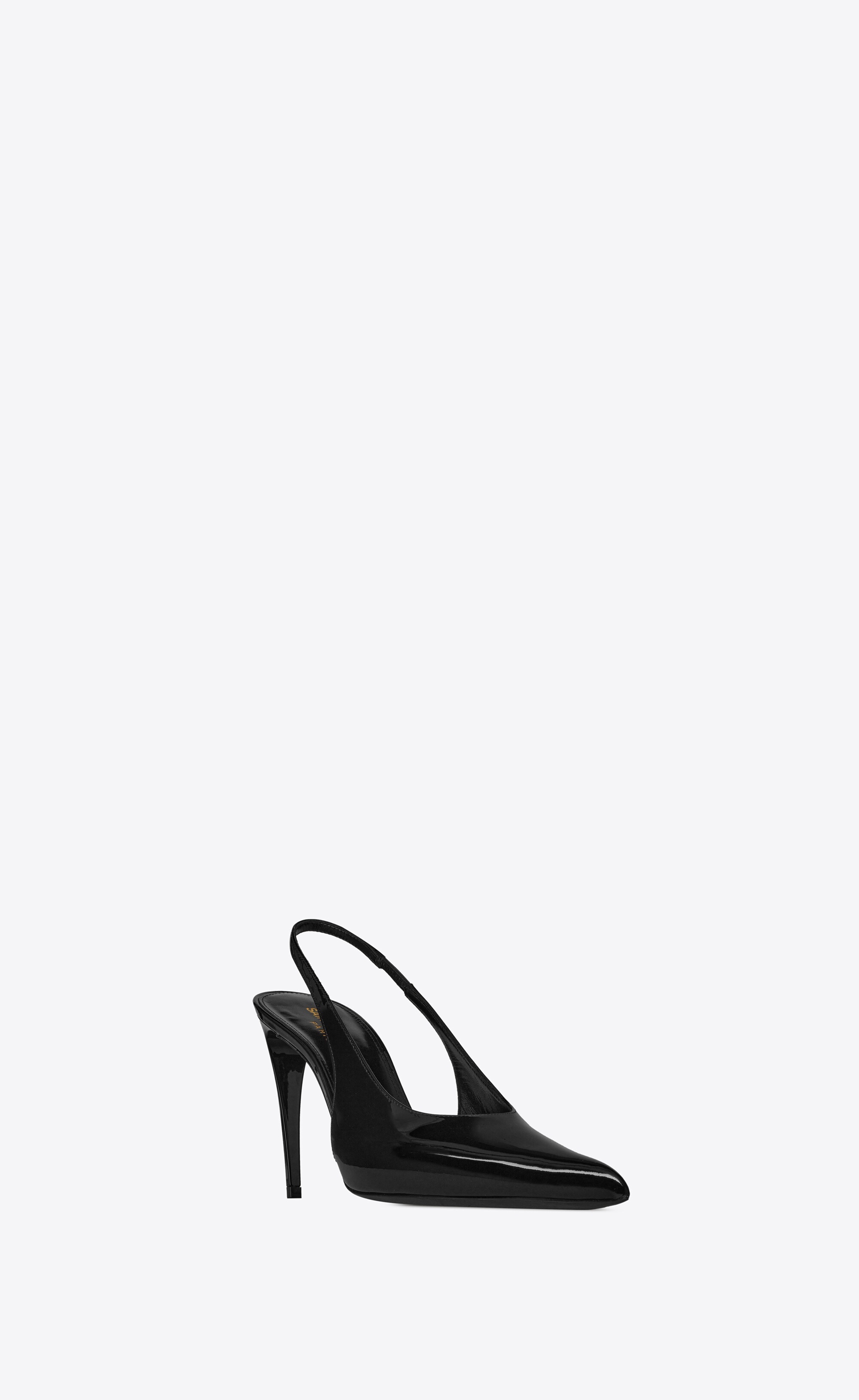 pulp slingback pumps in patent leather
