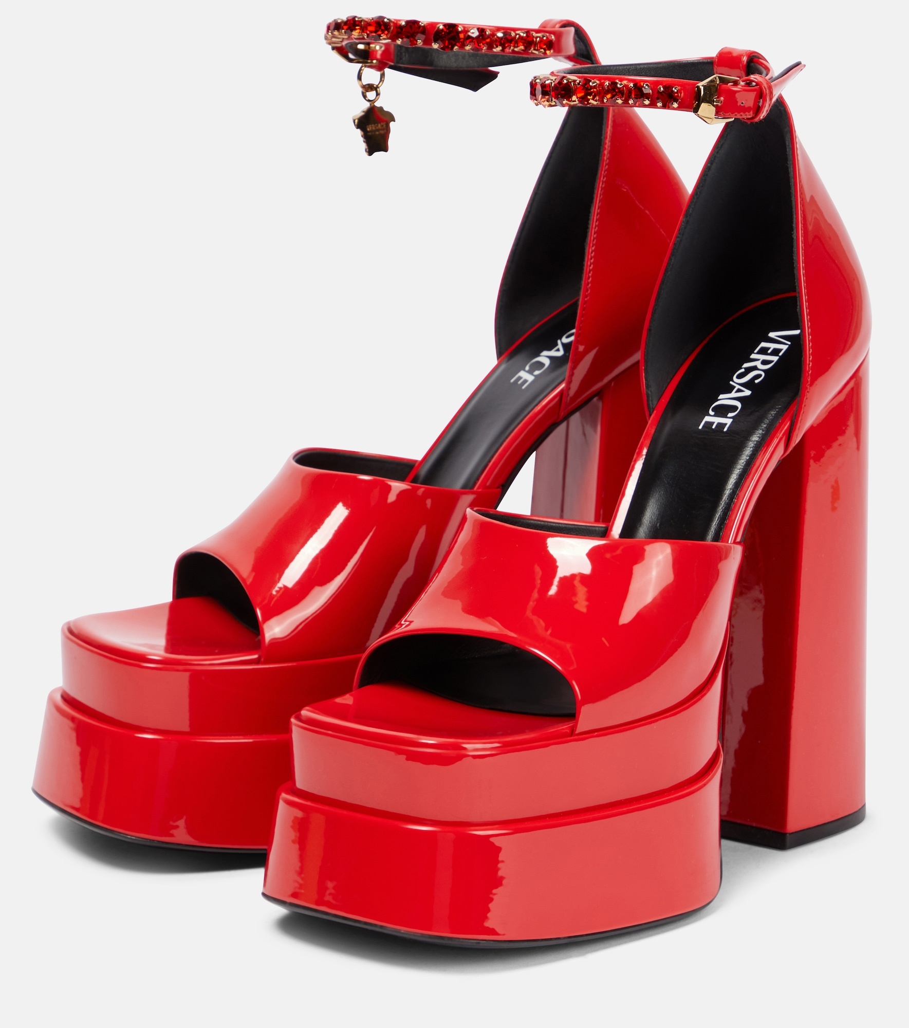 Medusa Aevitas patent leather platform sandals - 6