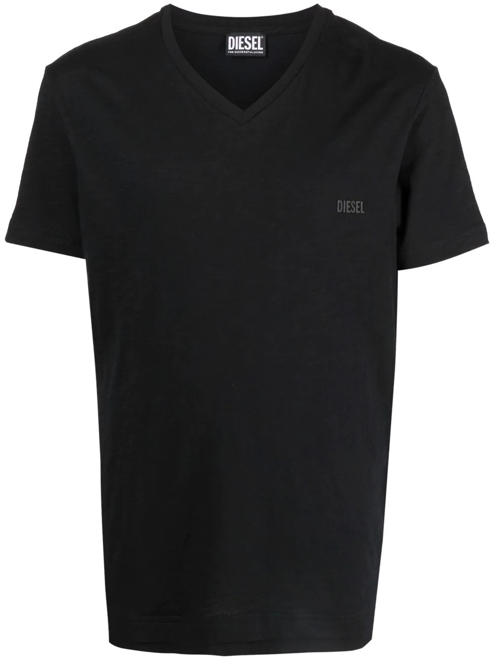 V-neck double-hem T-shirt - 1