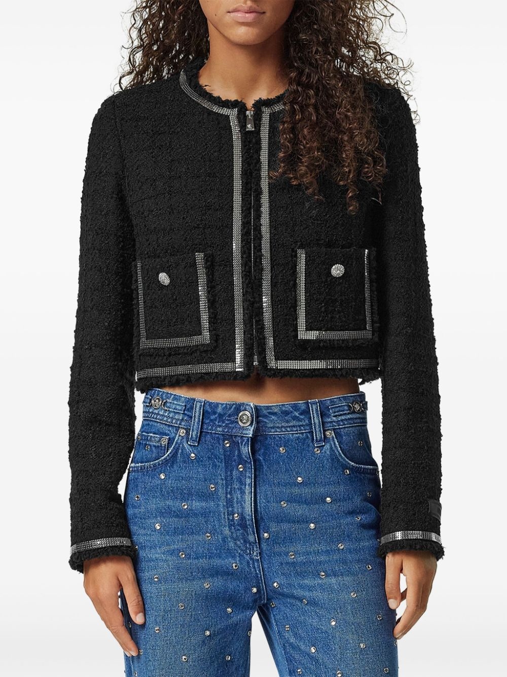 zip-up fitted jacket - 3
