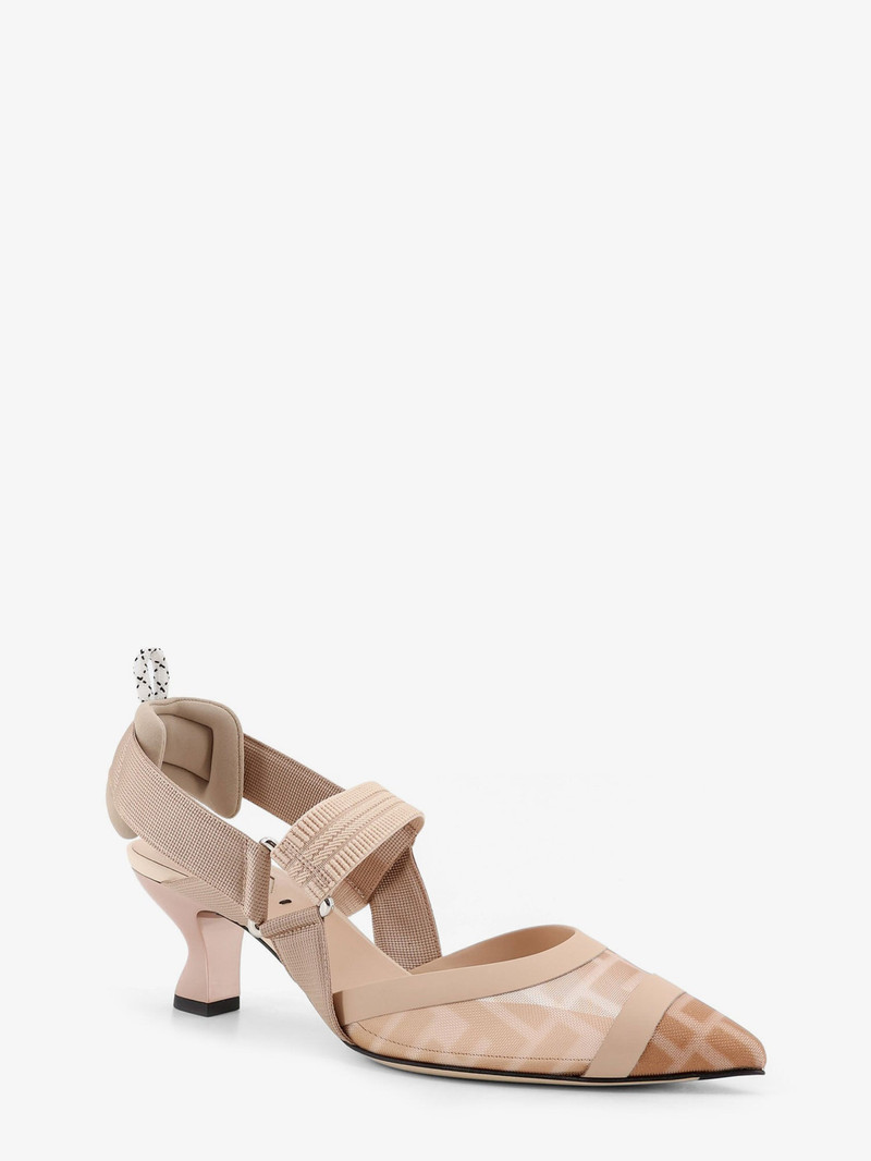 FENDI Colibrì Décolleté In Leather And Mesh outlook