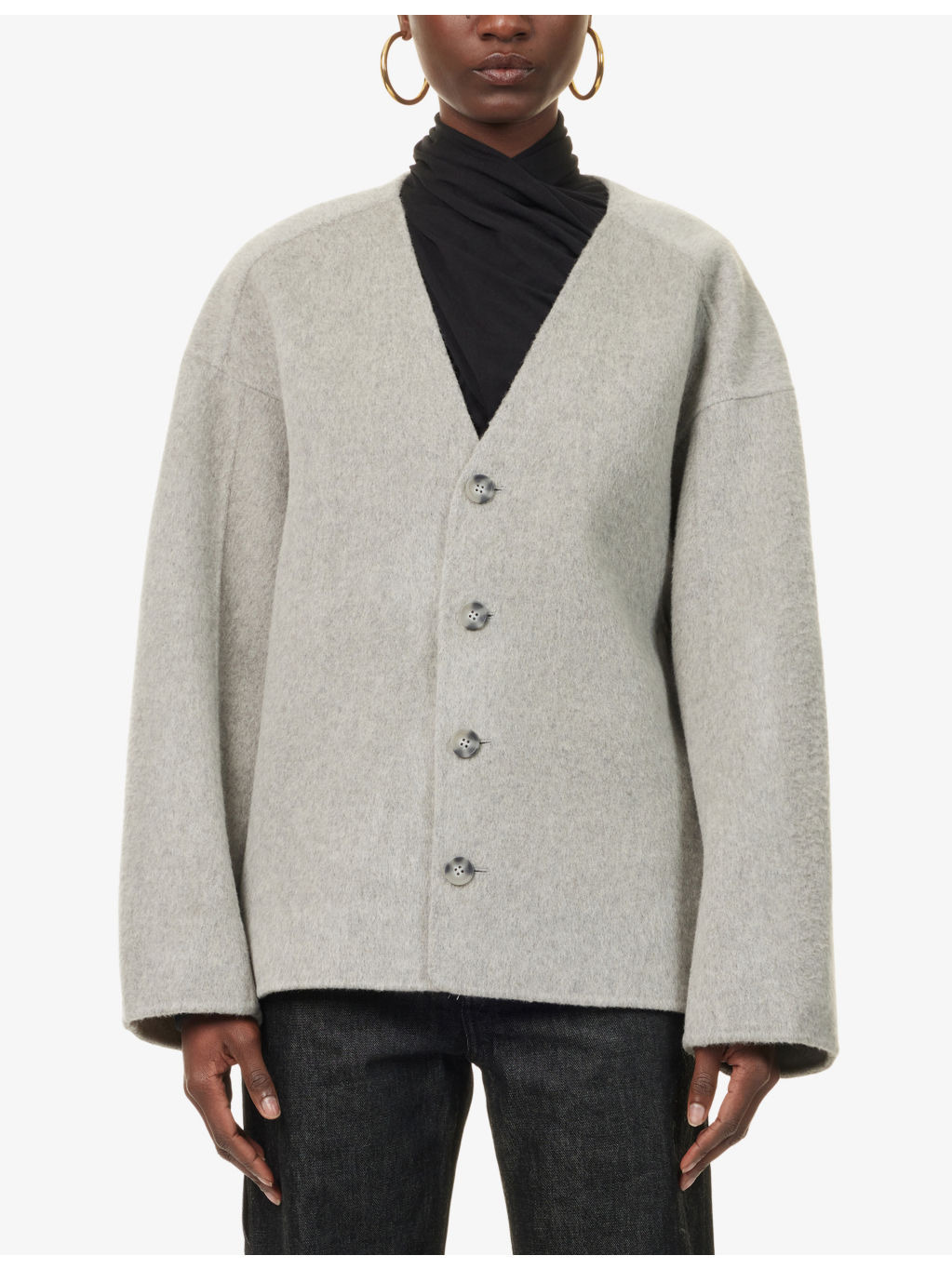 Jool V-Neck Wool Jacket - 3