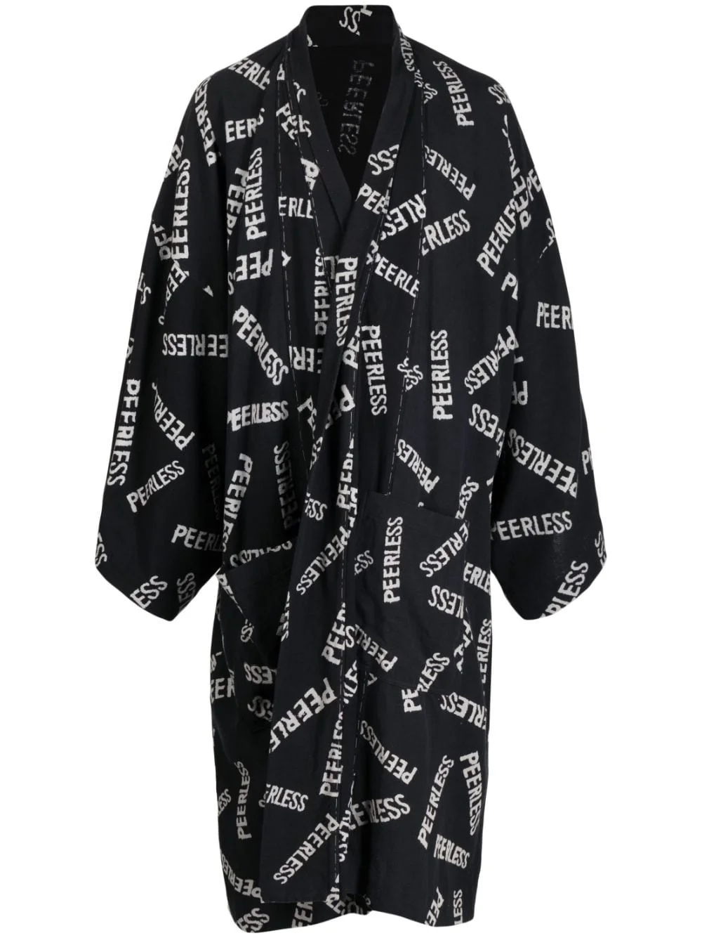 SLOGAN-PRINT WIDE-SLEEVE JACKET - 1