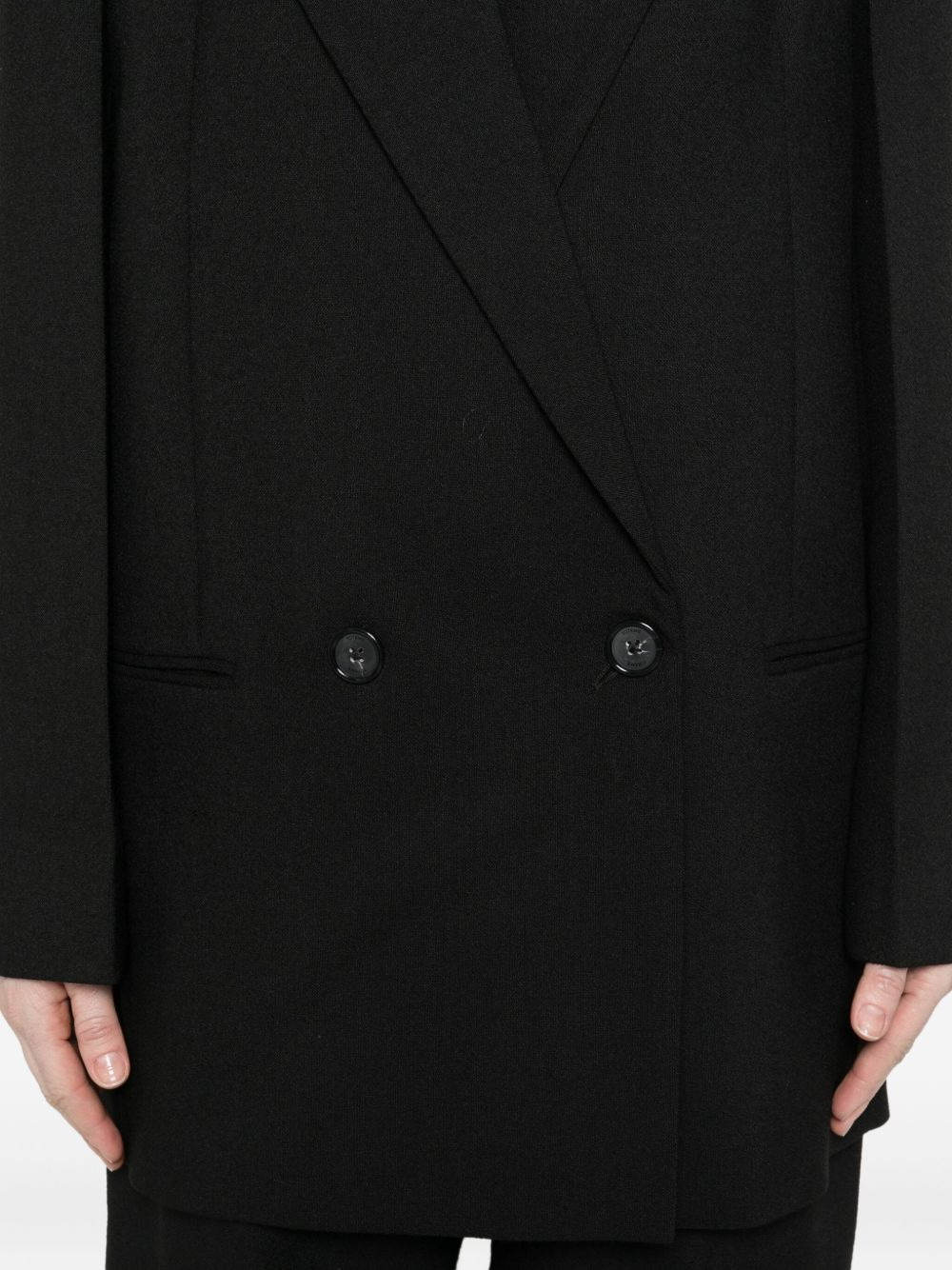 double-breasted shield blazer - 5