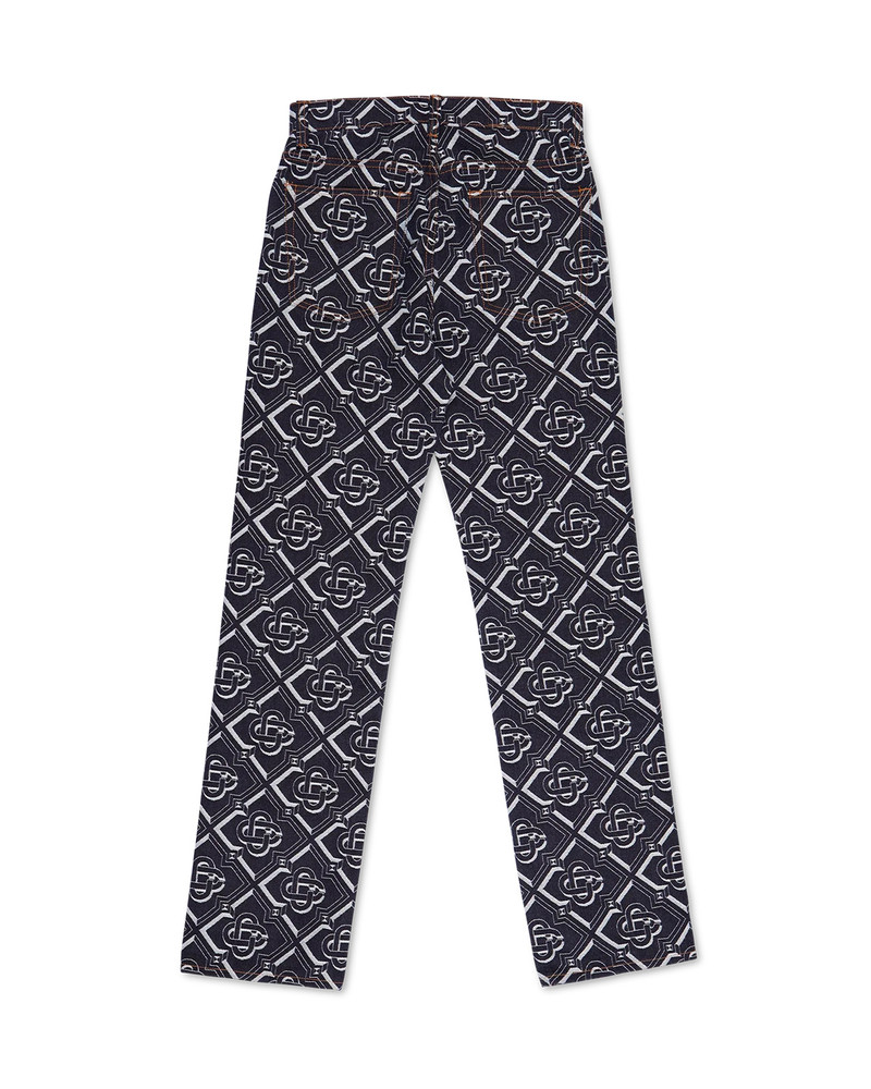 CASABLANCA Denim Monogram Classic Straight Leg Jean outlook