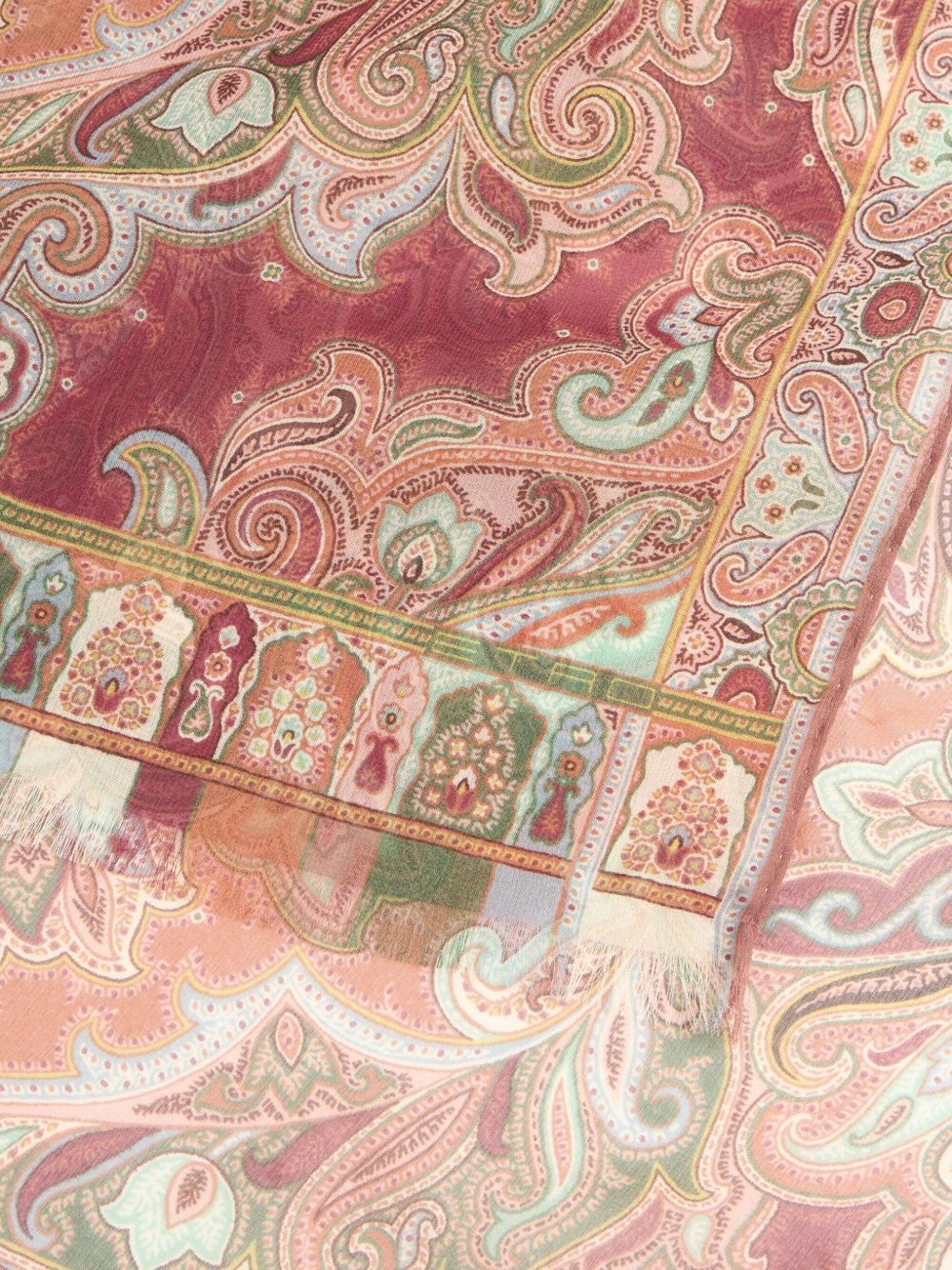 paisley-print silk scarf - 3