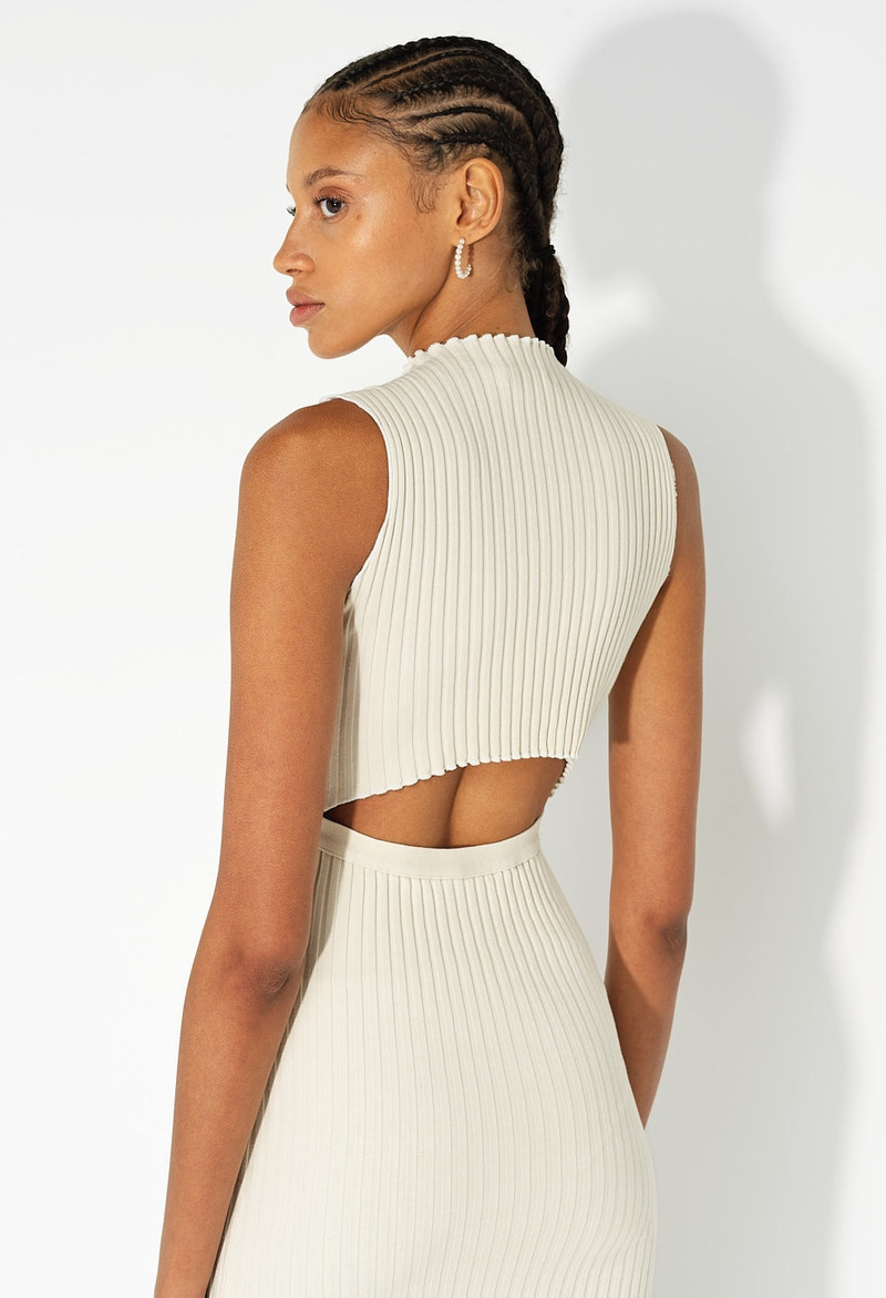 GINZA RIB MOCK MINI DRESS 5