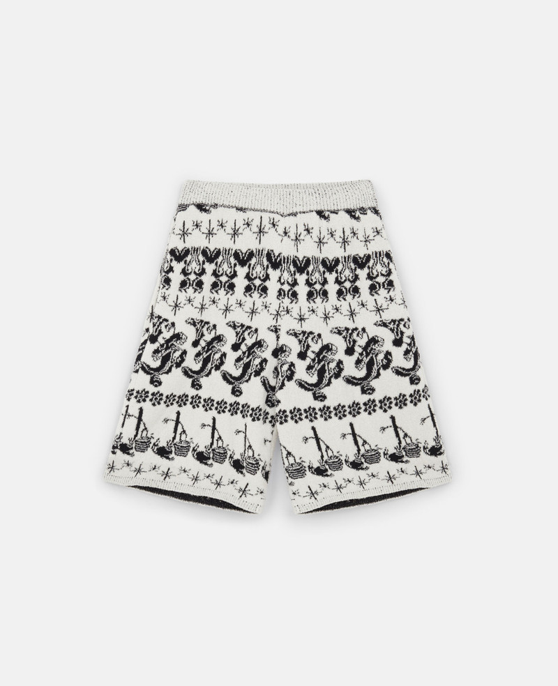 Fantasia Fair Isle Jacquard Knit Shorts 1