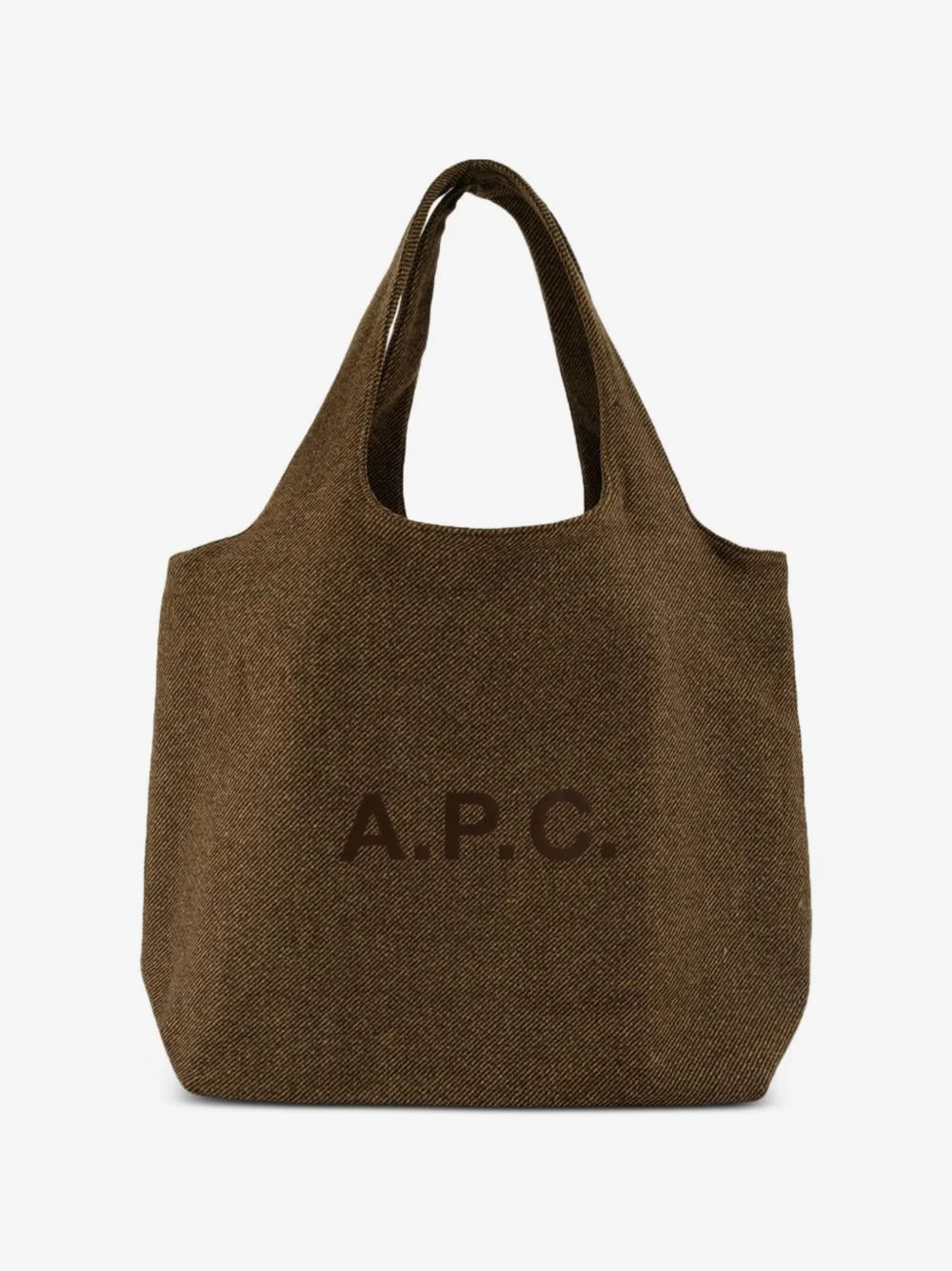 Ninon logo-print wool tote bag - 1