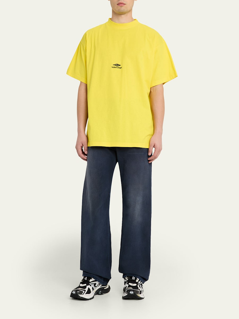 BALENCIAGA Men's Raw-Edge Denim Straight Leg Jeans outlook