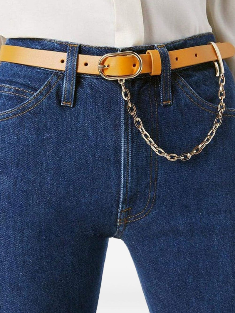 FRAME oval-buckle chain-detail belt outlook