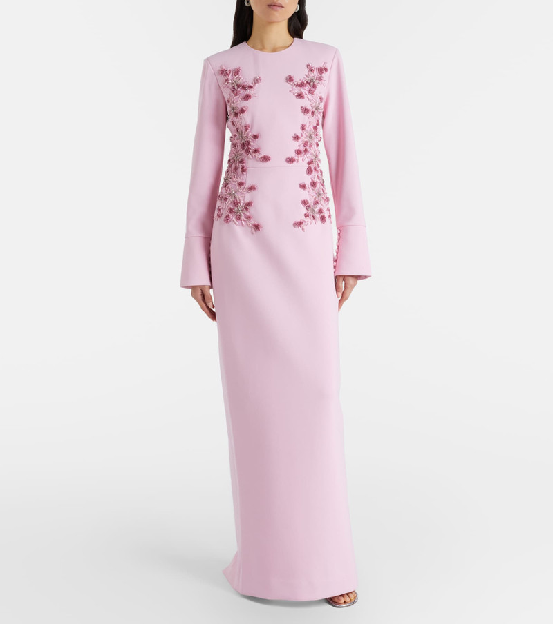 REBECCA VALLANCE Lulee embellished floral gown outlook