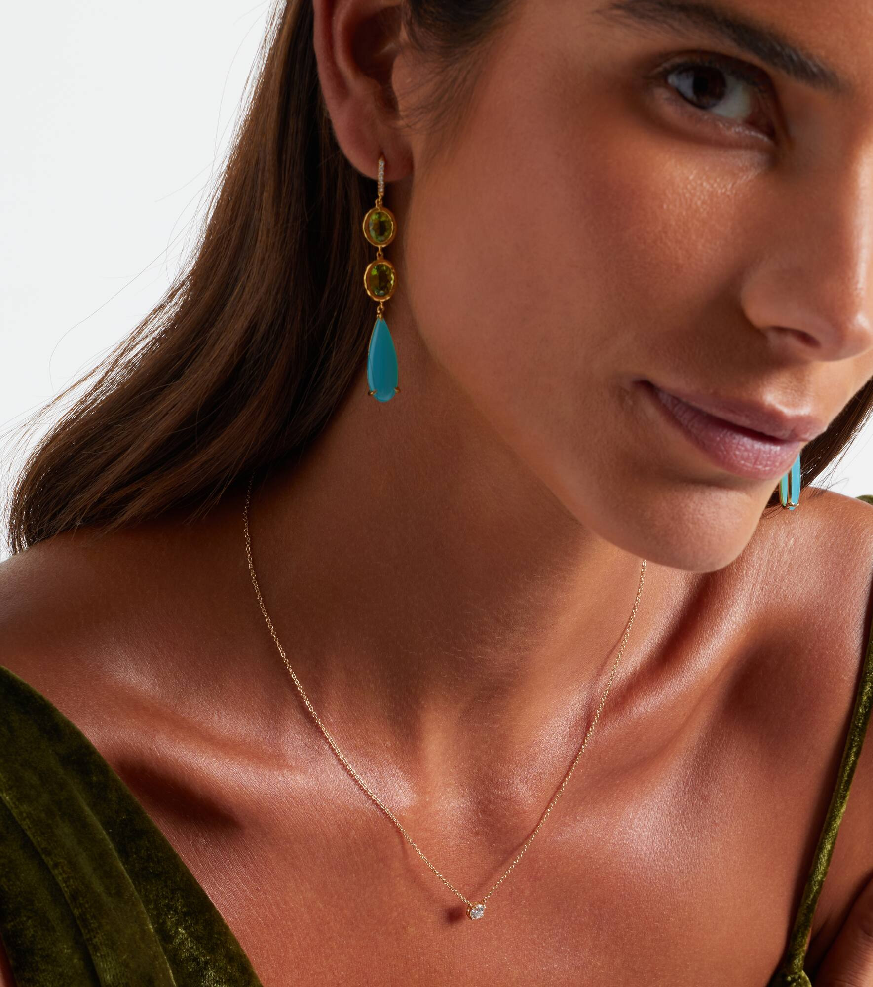 Essential 14kt gold necklace with diamonds - 3