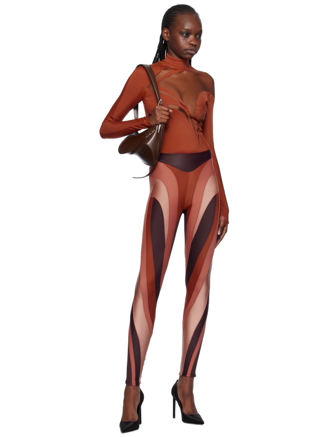 Tan Swirly Bodysuit - 5