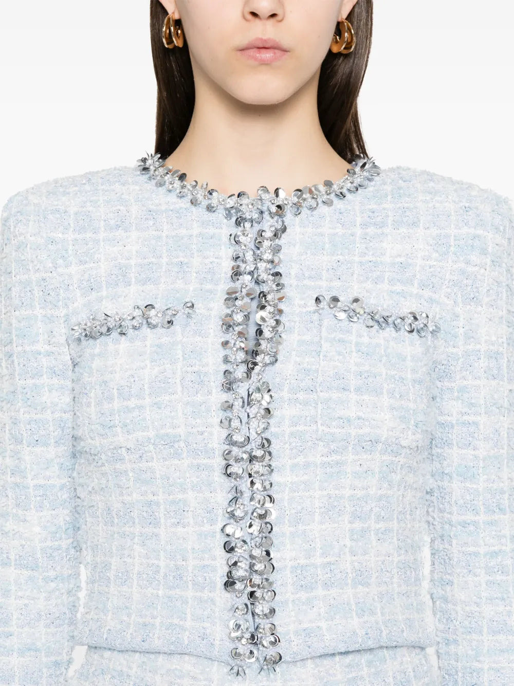Self-Portrait Women Checked Cardigan - 5