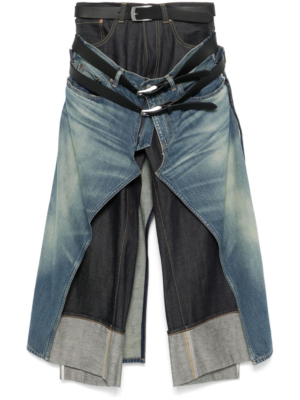 belted jeans - 1