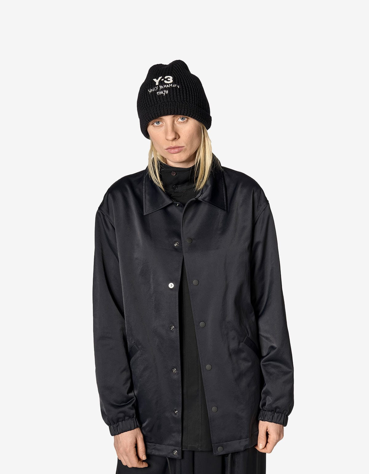Y-3 Chunky Knit Beanie Hat - 8