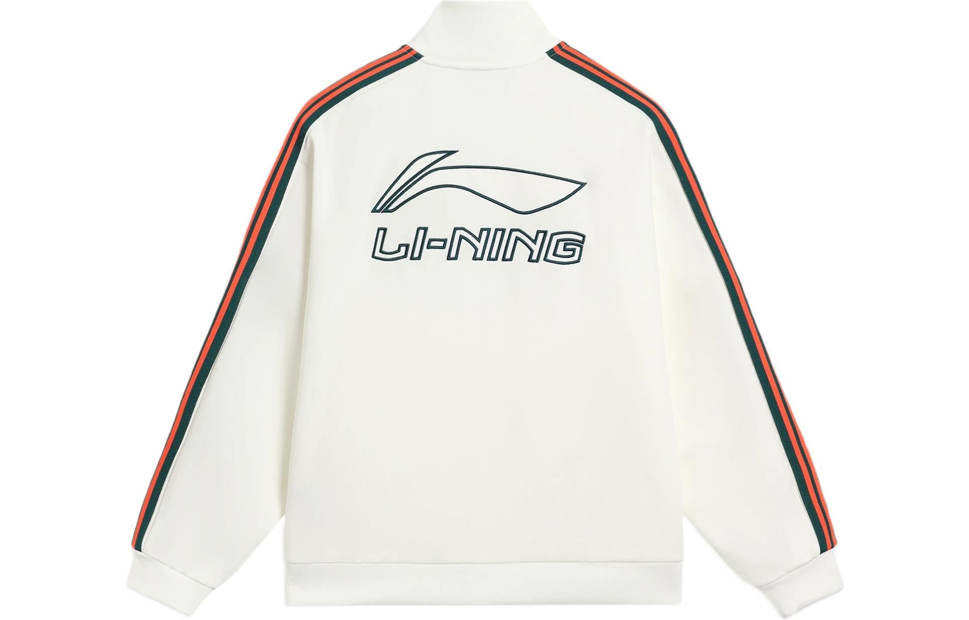 Li-Ning Striped Graphic Jacket 'White Orange' AWDS915-5 - 2