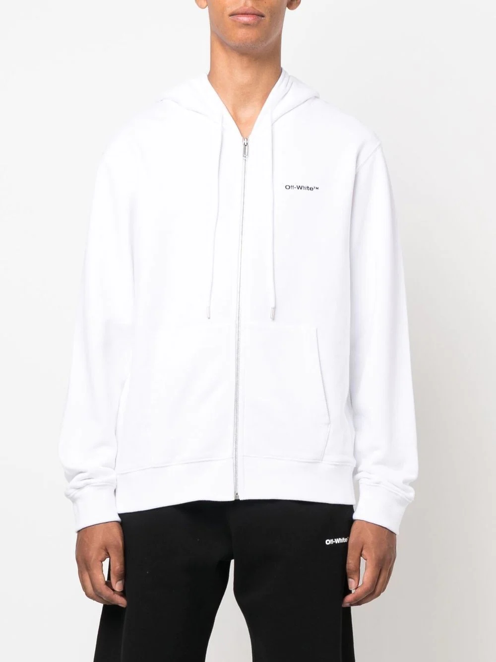 Wave Diag zip-up hoodie - 3