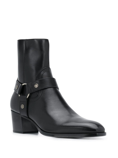 SAINT LAURENT leather ankle boots outlook