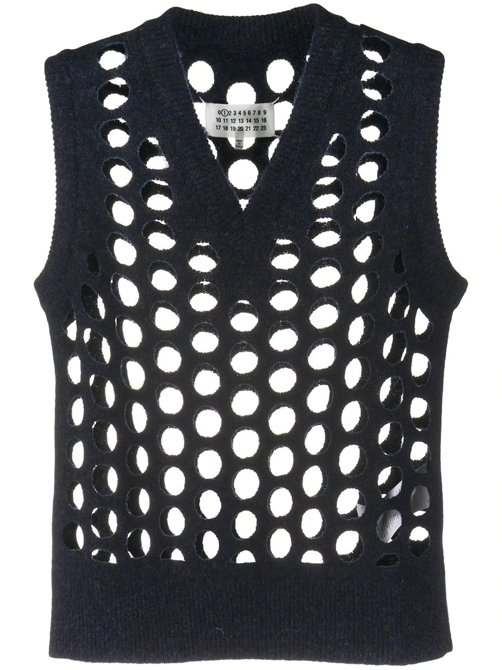 knitted laser-cut vest - 1