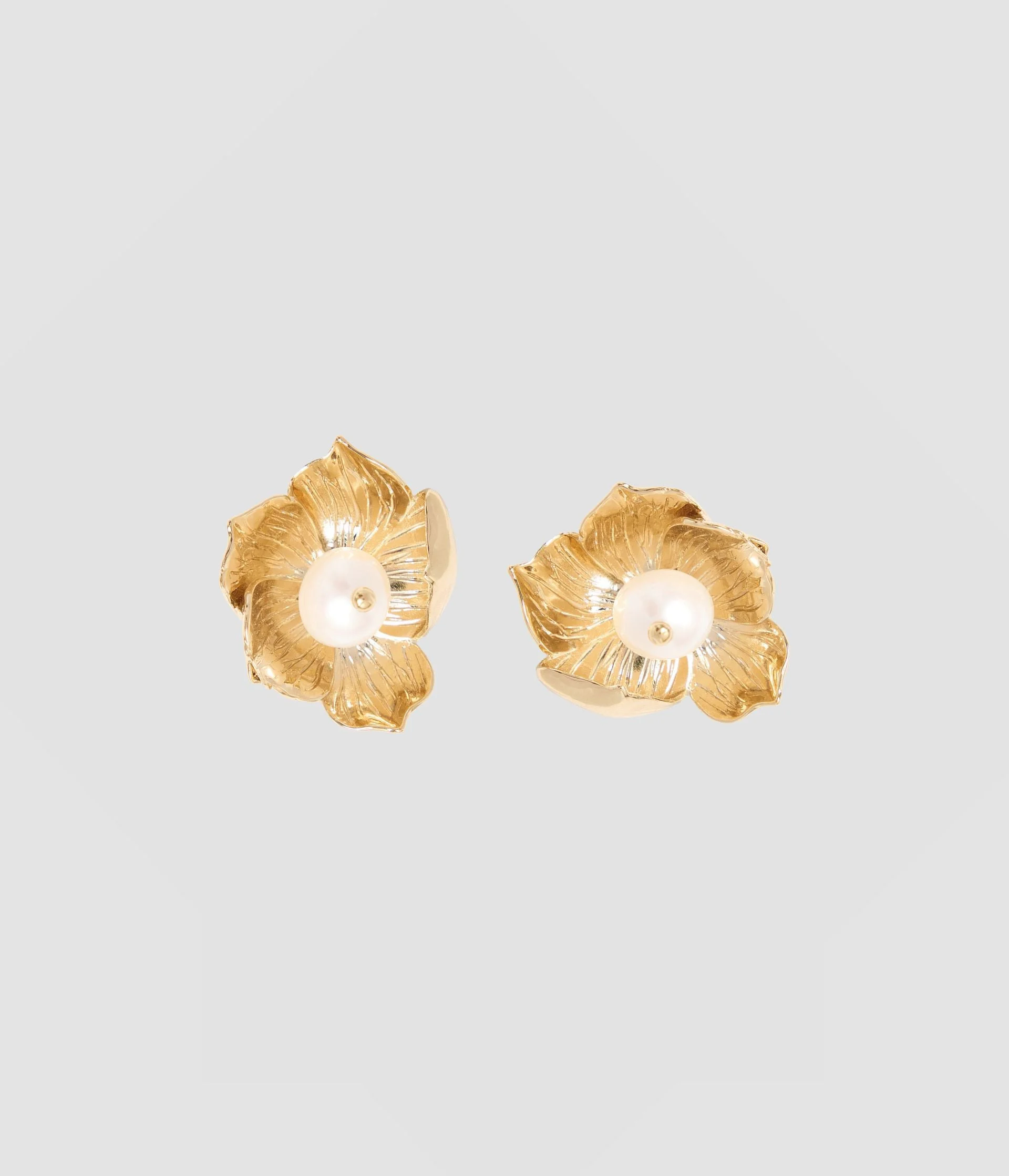 FLORAL PEARL STUD EARRING - 1